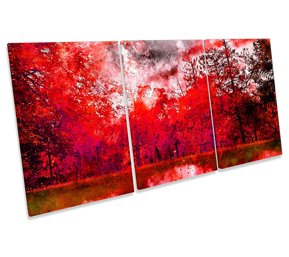 Abstract Modern Forest Red