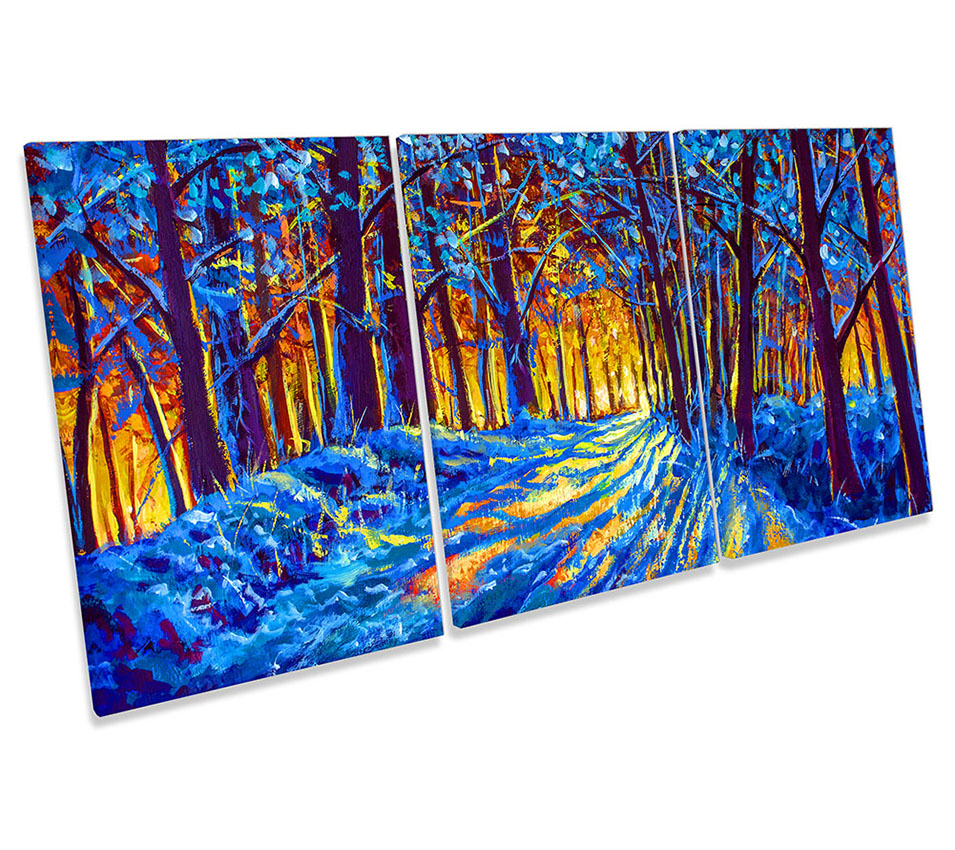 Winter Landscape Forest Blue