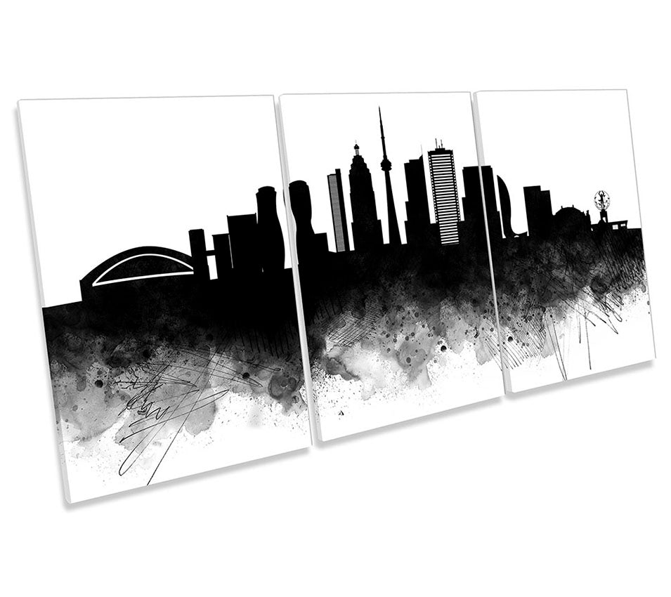 Toronto Abstract City Skyline Black