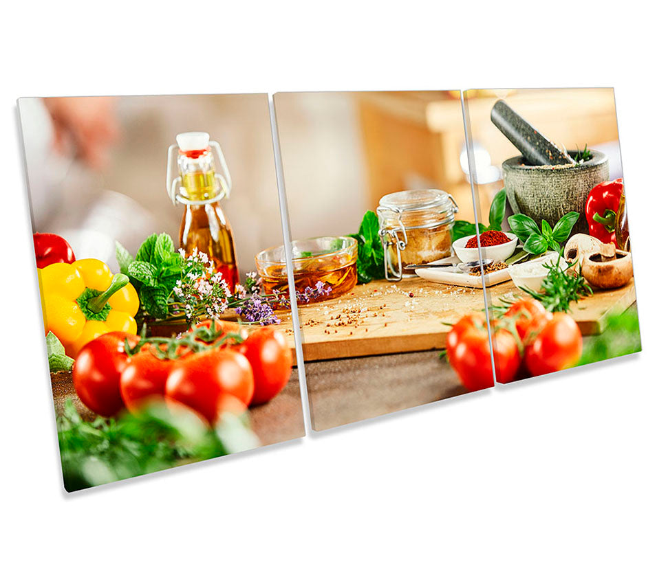 Herbs Spices Chopping Board Kitchen  Multi-Coloured