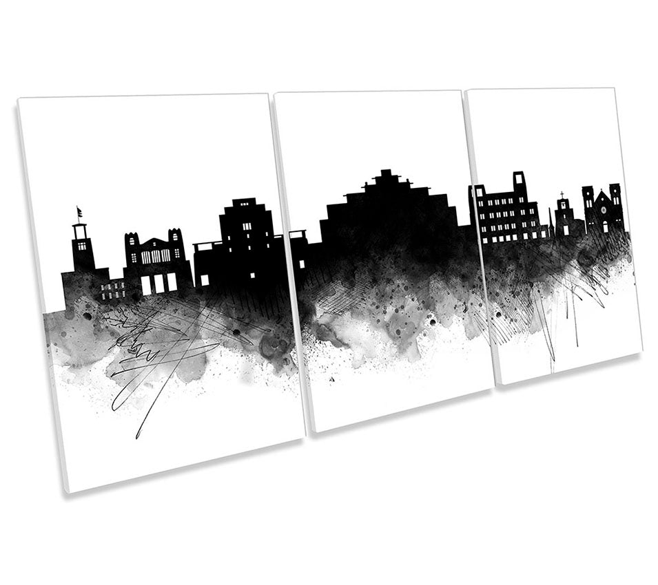 Santa Fe Abstract City Skyline Black