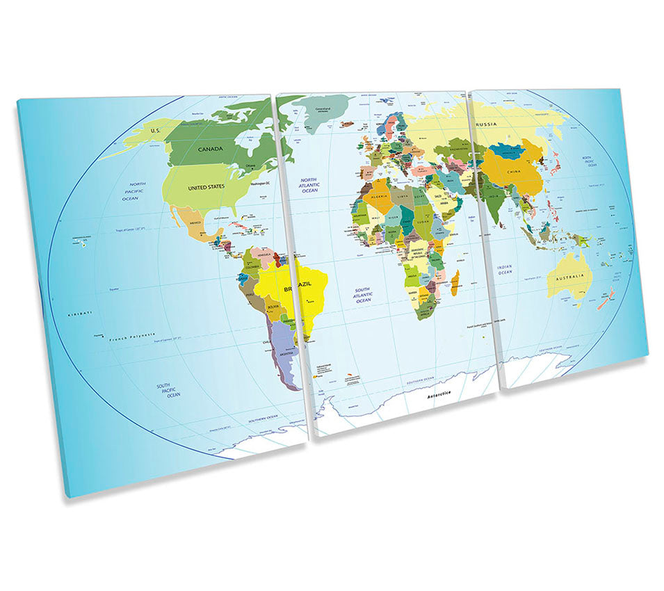 Map of the World Atlas Blue
