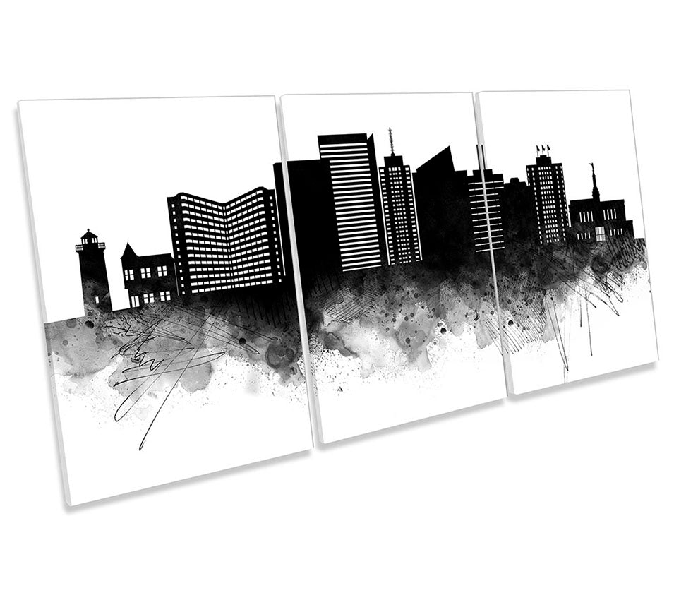 Anchorage Abstract City Skyline Black