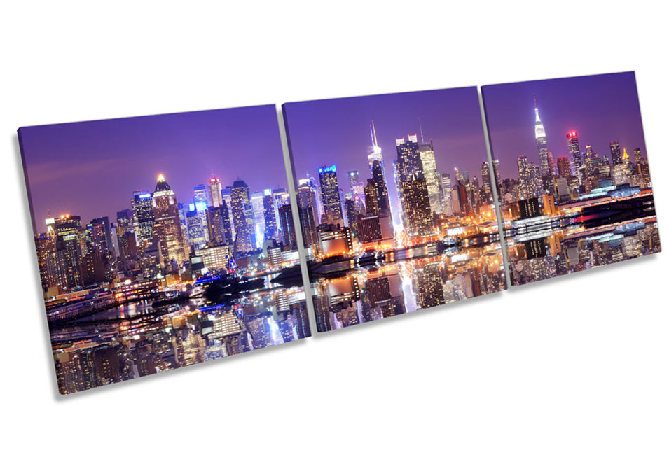 New York City Skyline Purple