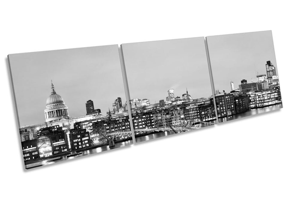River Thames London Skyline B&W