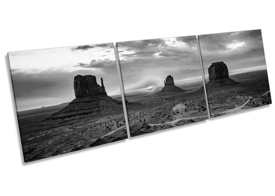 Monument Valley Sunset B&W