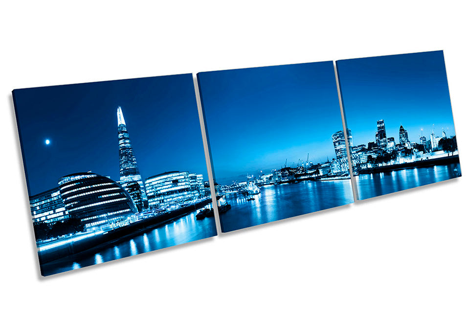 London City Skyline Blue