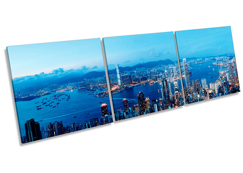 Hong Kong China Blue Skyline