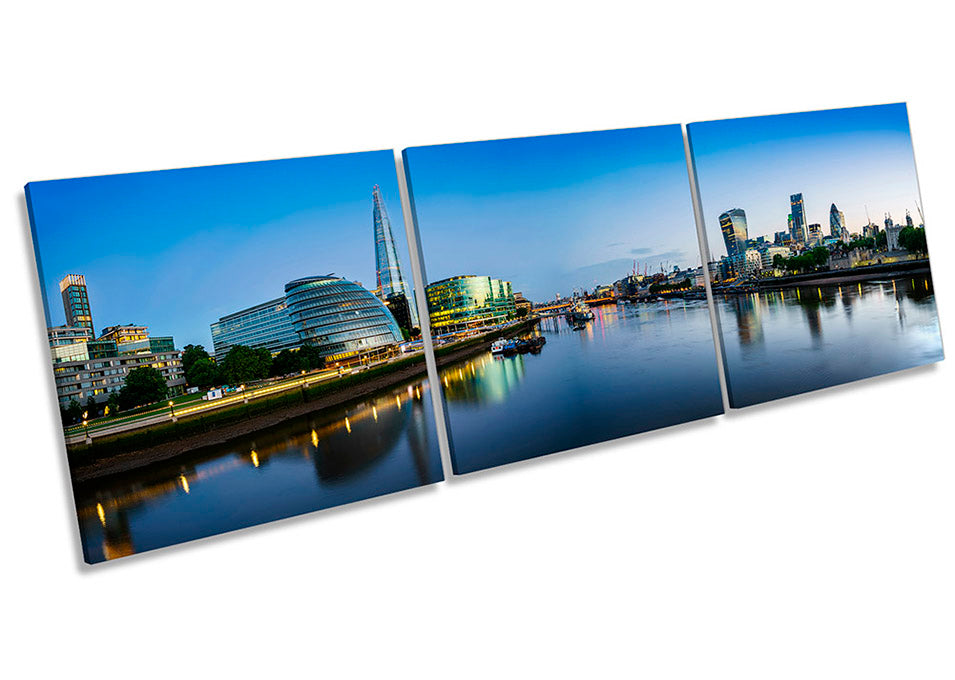 London City Skyline Blue River