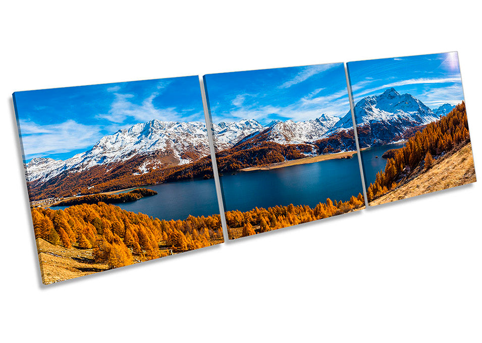Swiss Alps Mountains Landscape Multi-Coloured