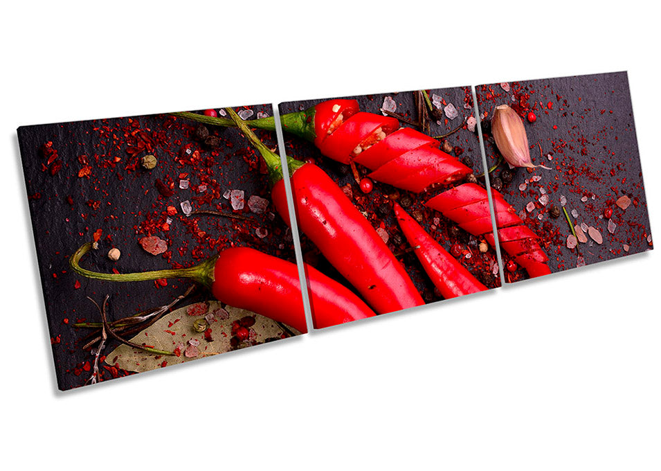 Sliced Hot Chilli Spices Kitchen Red