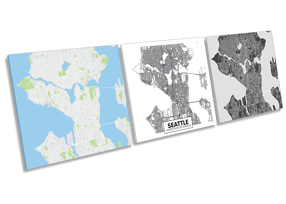 Seattle US City Map Set