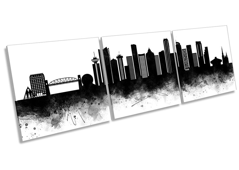 Vancouver Abstract City Skyline Black