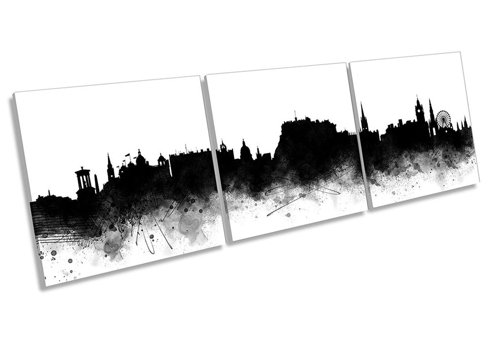 Edinburgh Abstract City Skyline Black