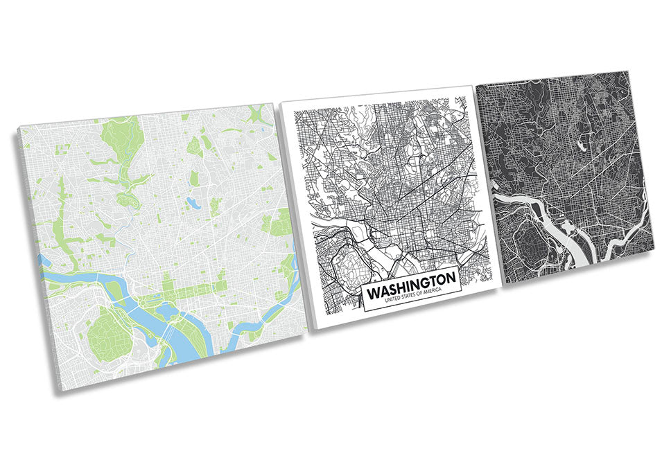Washington US City Map Set