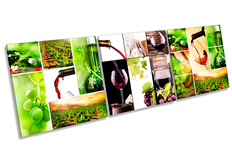 Wine Vineyard Collage Set