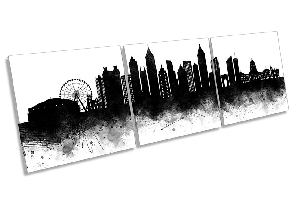 Atlanta Abstract City Skyline Black