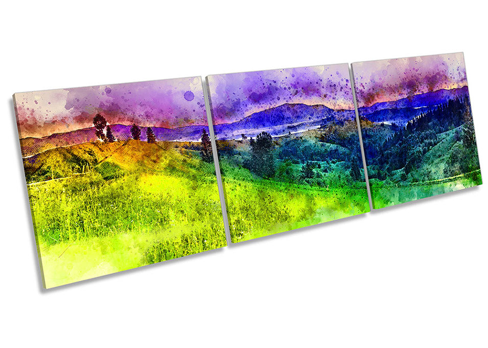 Modern Abstract Landscape Multi-Coloured