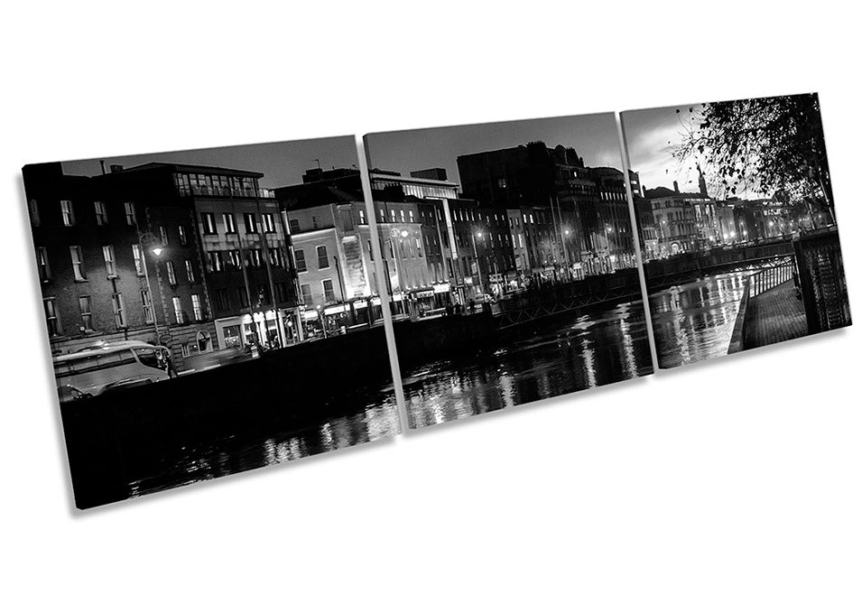 Dublin Liffey River City Black & White