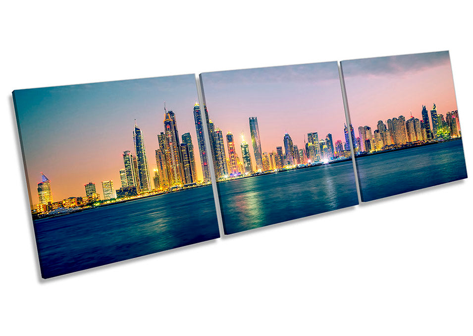 Dubai Skyline City Blue