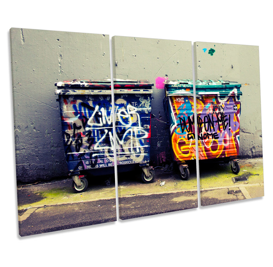 Graffiti Trash Bins Urban