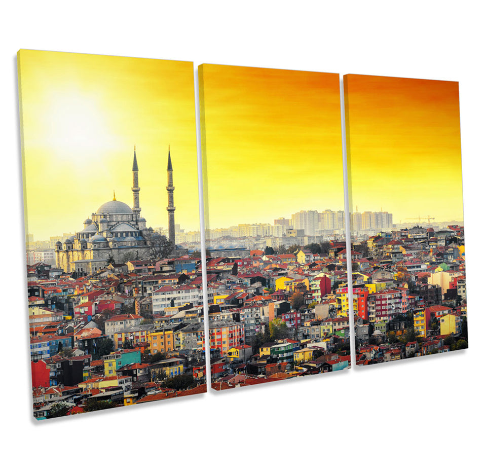 Istanbul Mosque Sunset Skyline