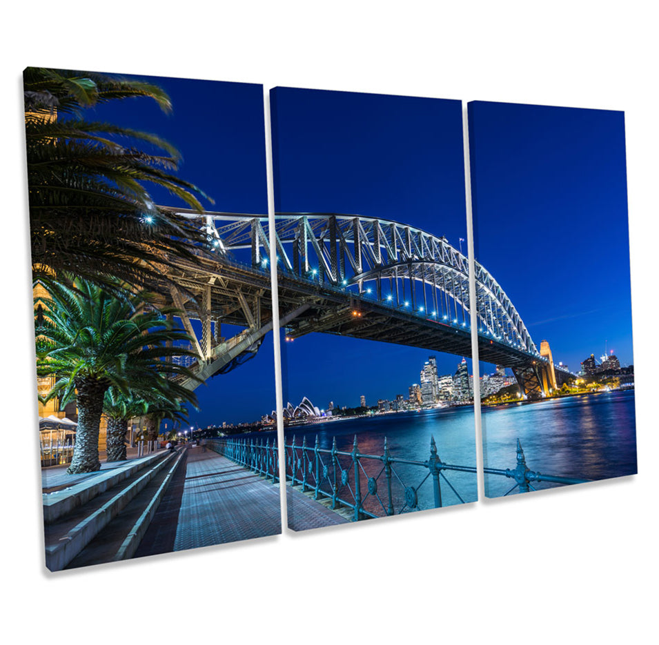 Blue Sydney Harbour Bridge Sunset