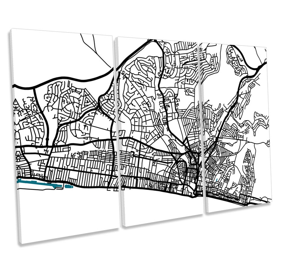 Brighton Map City Minimalistic Modern