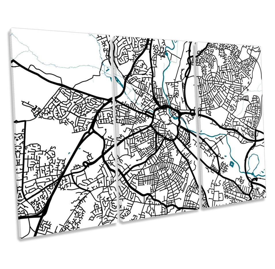 Derby Map City Minimalistic Modern