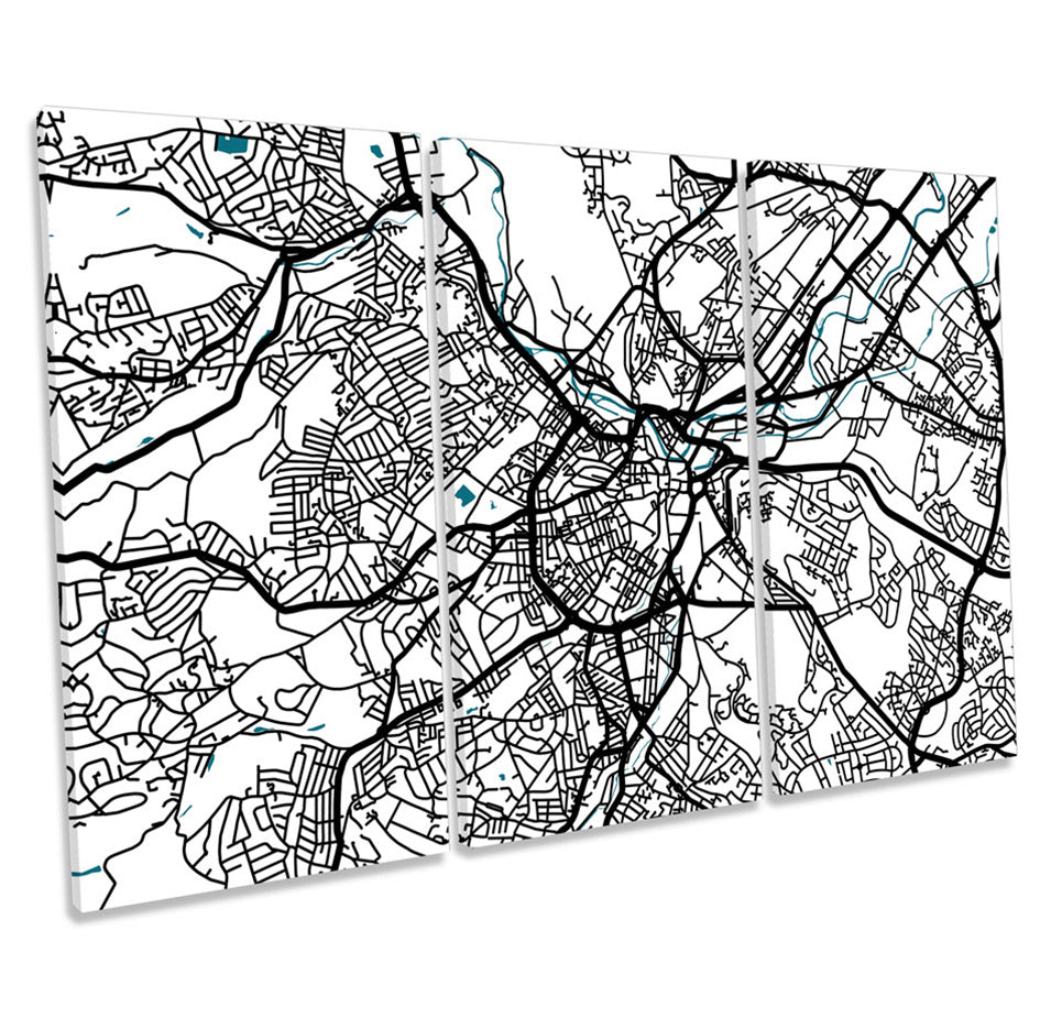 Sheffield Map City Minimalistic Modern