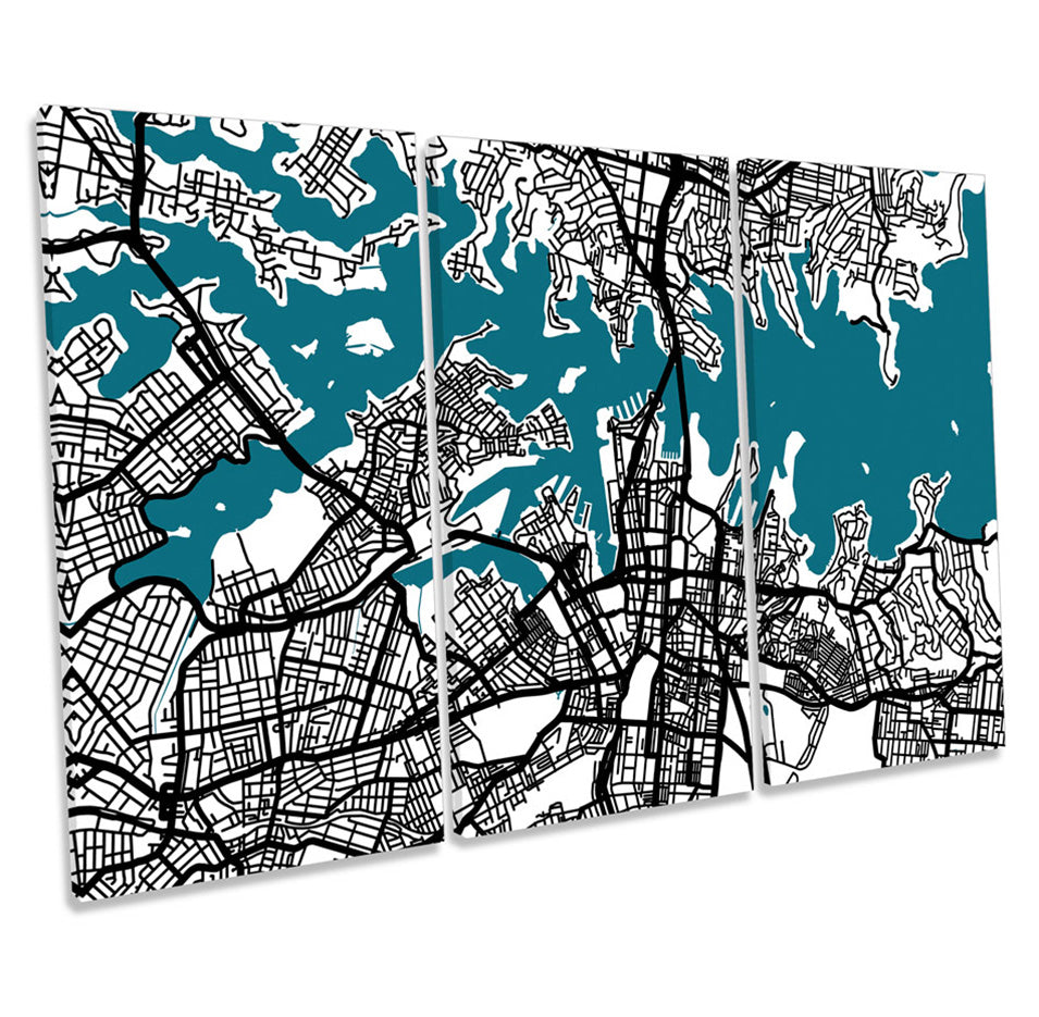 Sydney Australia Map Minimalistic