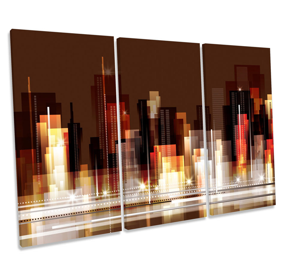 Abstract Cityscape Brown