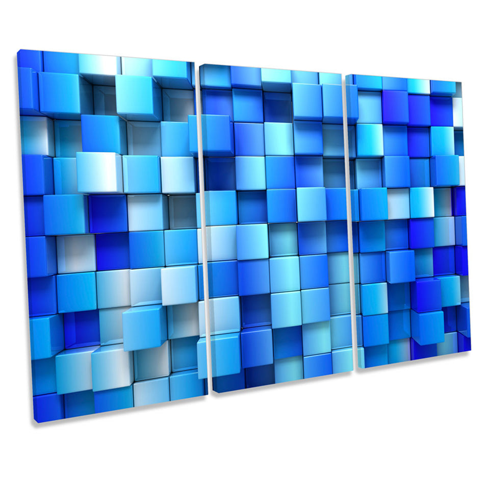 Abstract Blocks Blue