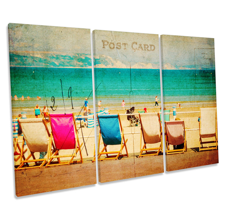 Vintage Postcard Holiday Beach