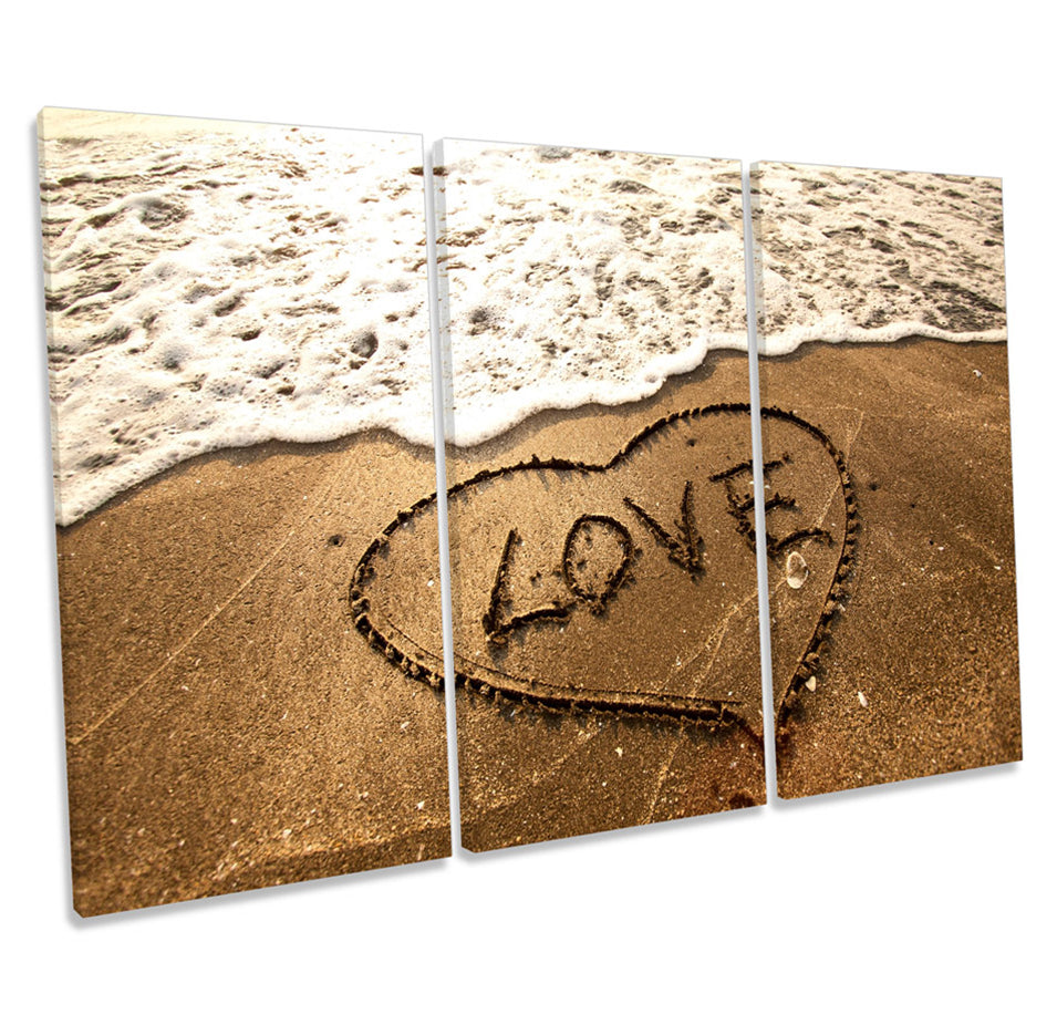 Love Heart Beach Sand