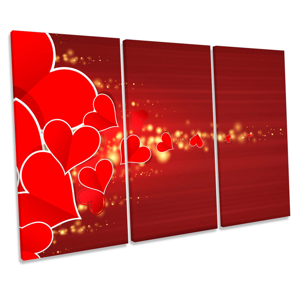 Red Love Hearts Abstract