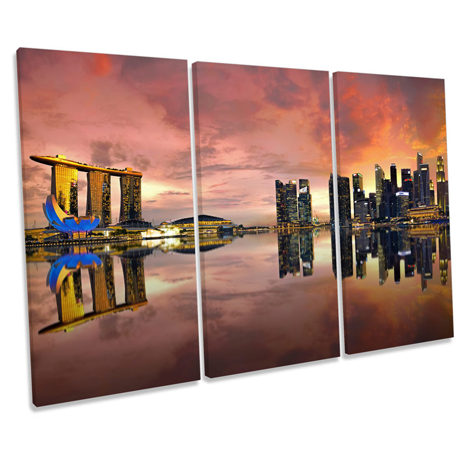 Singapore Skyline City Sunset