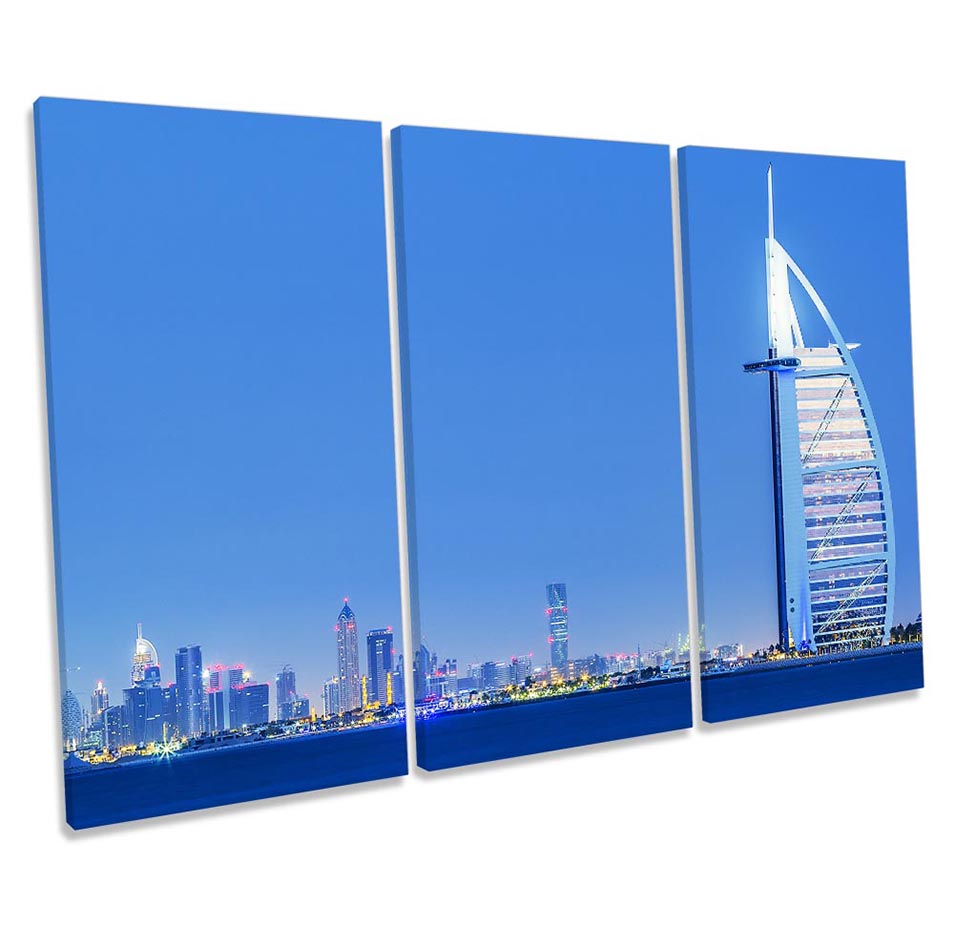 Dubai Skyline Blue Night