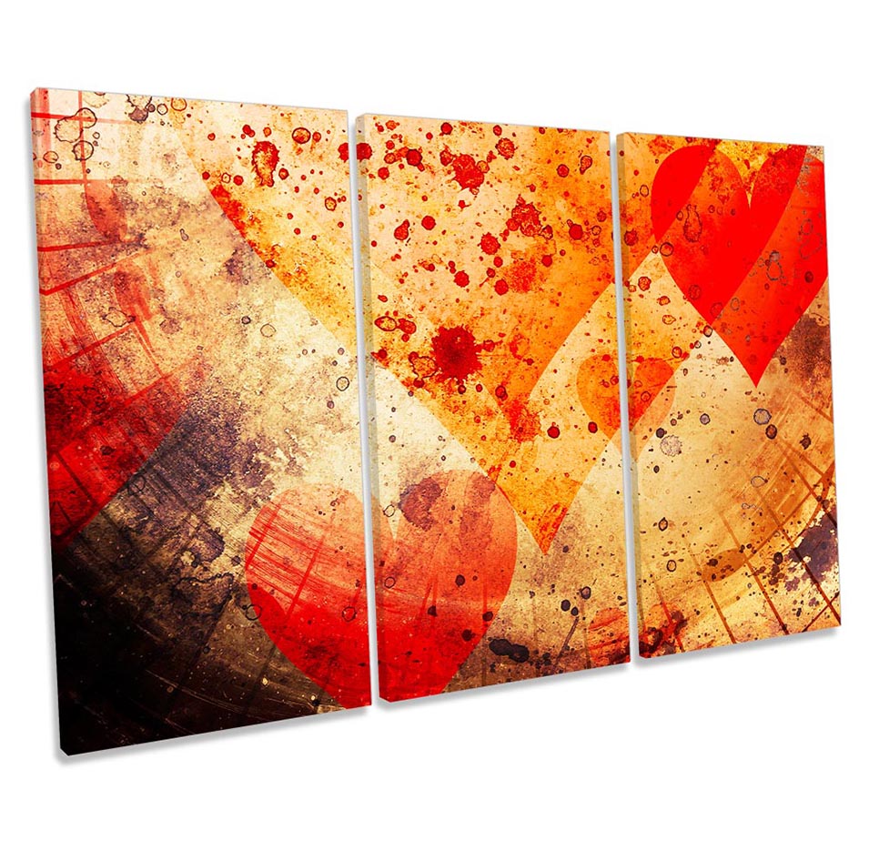 Abstract Red Heart Music Notes