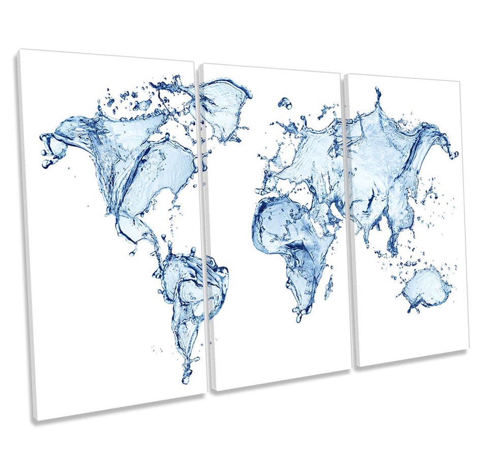 Map World Water Blue