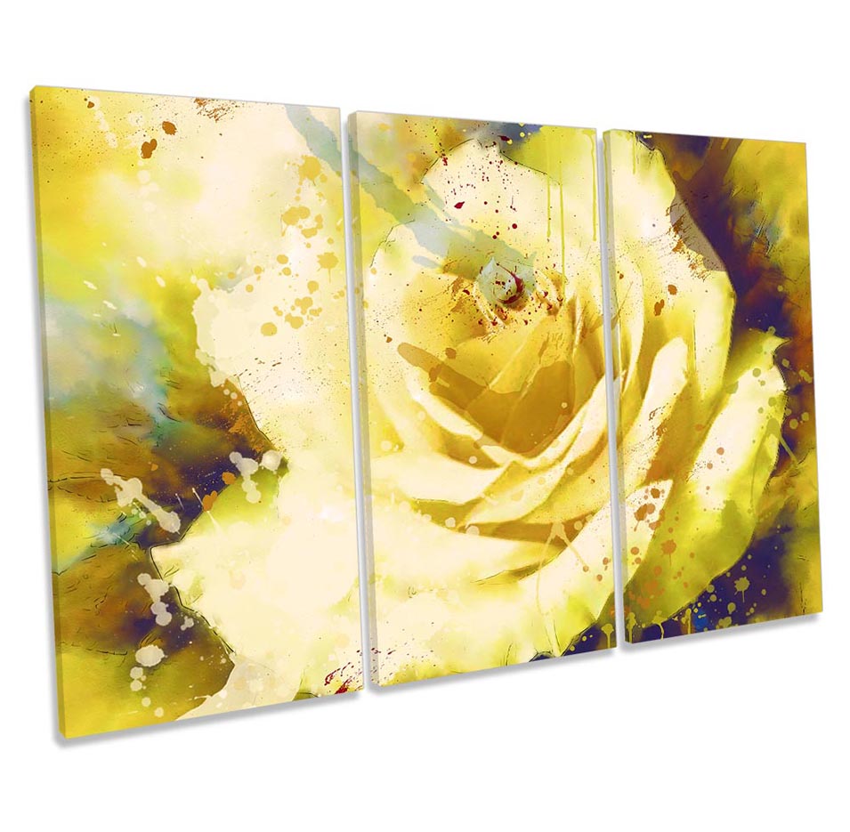 Yellow Rose Floral Abstract