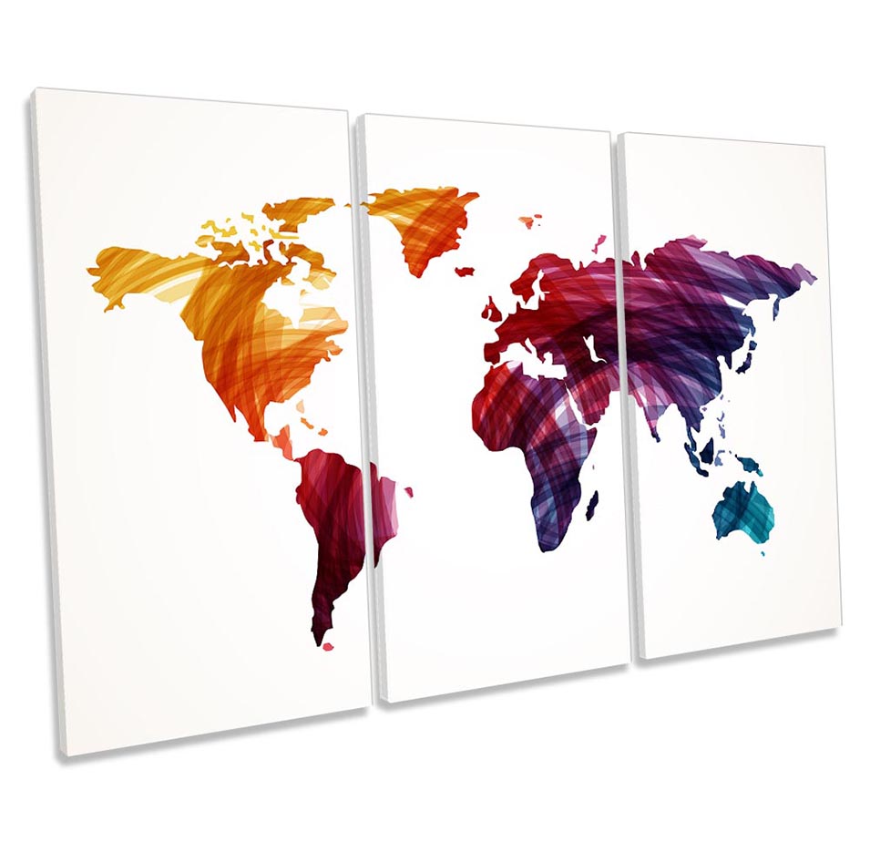 Map of the World Multi Colour