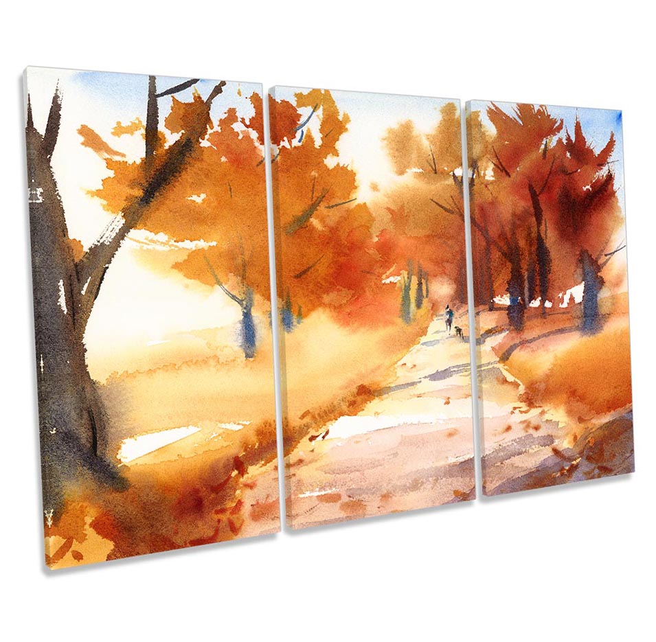 Autumn Orange Landscape Trees