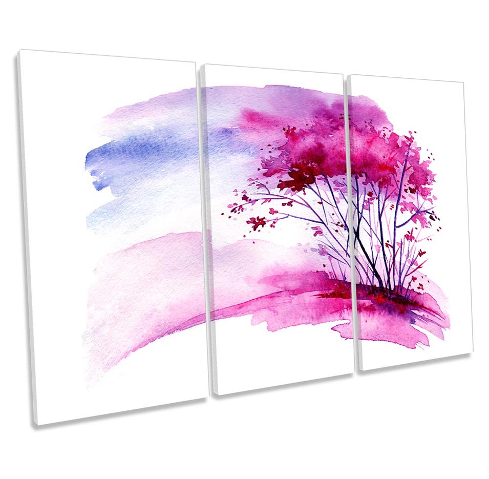 Pink Tree Floral Watercolour