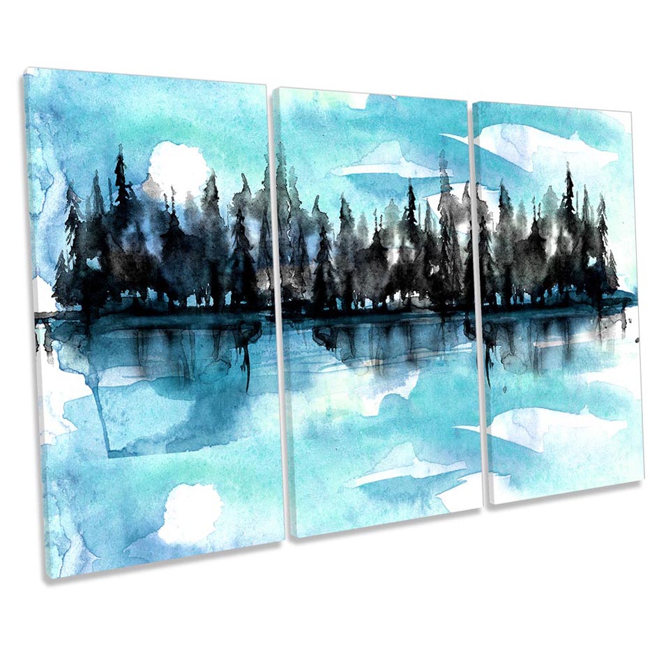 Forest River Watercolour Trees