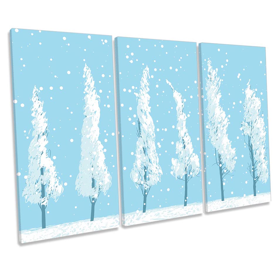 Blue Winter Trees Snow