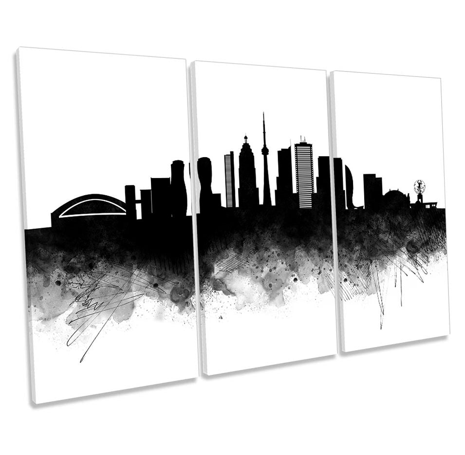 Toronto Abstract City Skyline Black