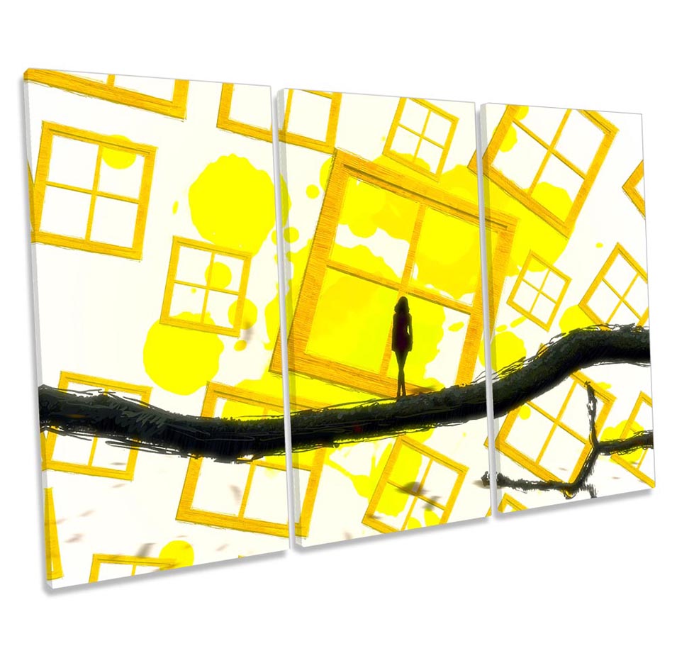 Window Frames Abstract Yellow