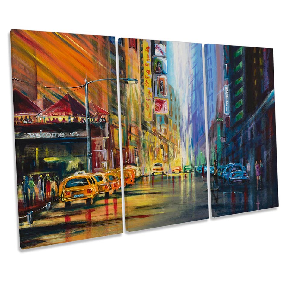 New York City Street Scene Multi-Coloured