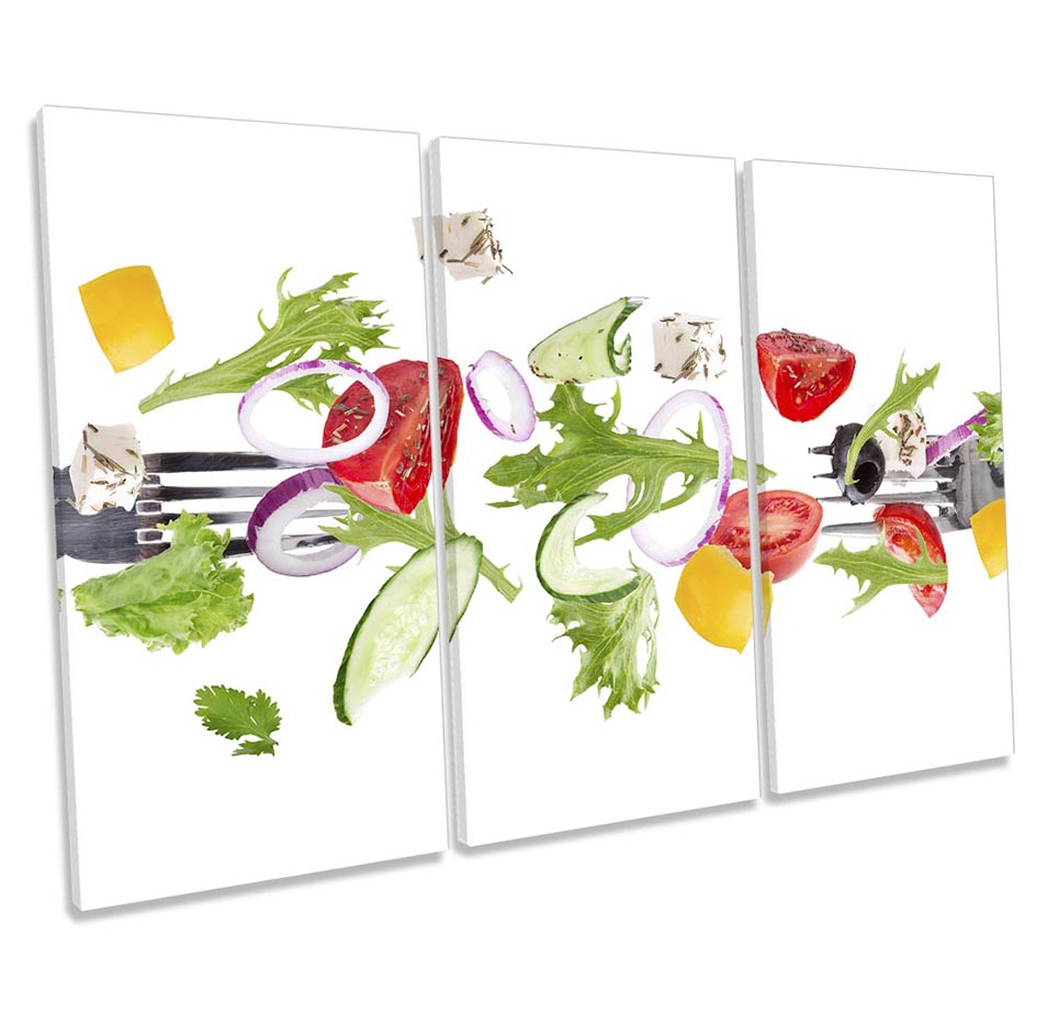 Fresh Salad Vegetables Kitchen White